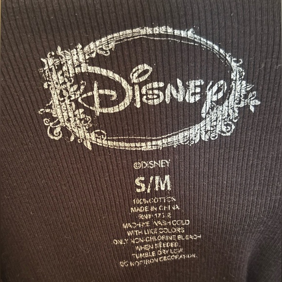 Disney Black Tank Top with Ariel “Go on and kiss the girl” Graphic Womens S/M - Picture 4 of 4